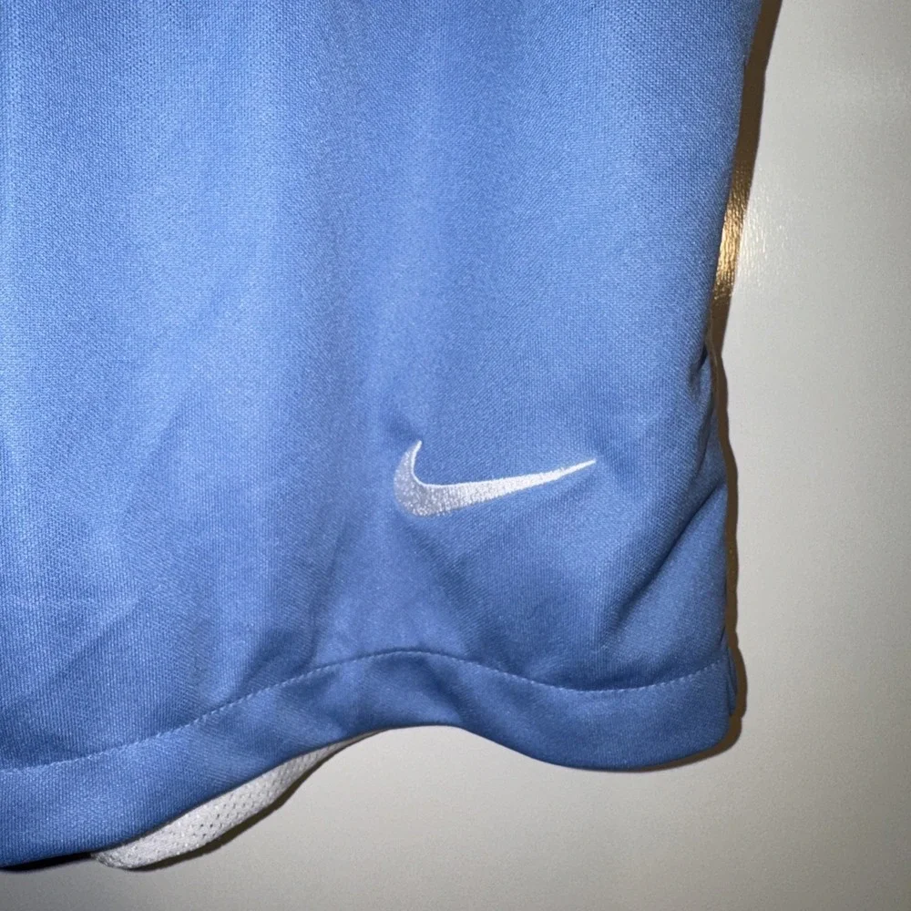 Nike Basketball Shorts Men's XL Dri-Fit Slim Fit Light Blue White Activewear
